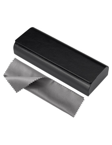 Estuche de Gafas Vemiss Negro Portátil y Ligero 15.6x6x3cm