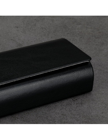 Estuche de Gafas Vemiss Negro Portátil y Ligero 15.6x6x3cm