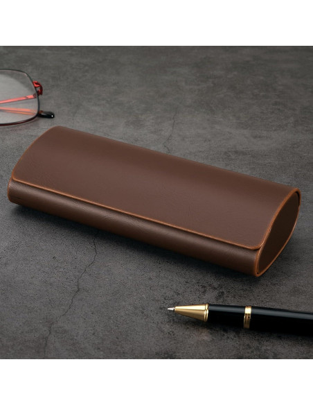 Estuche de Gafas Vemiss Marrón Clásico Portátil 16x6.6 cm Estuche de Gafas Vemiss Marrón Clásico Portátil 16x6.6 cm