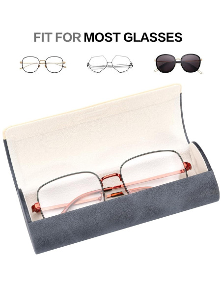 Estuche de Gafas Vemiss Gris Portátil y Ligero 15.75 cm Estuche de Gafas Vemiss Gris Portátil y Ligero 15.75 cm