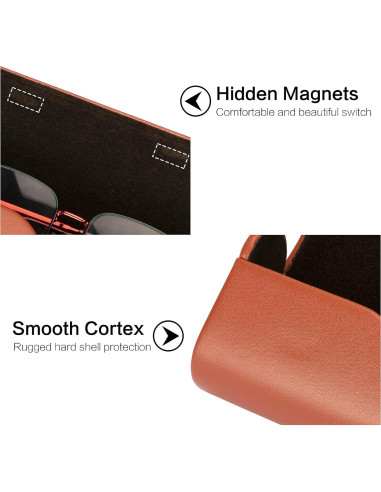 Estuche de Gafas Vemiss Naranja Ligero y Portátil