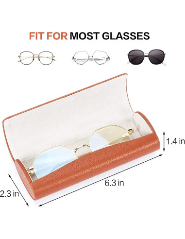 Estuche de Gafas Vemiss Ovalado Ligero Marrón 16 cm