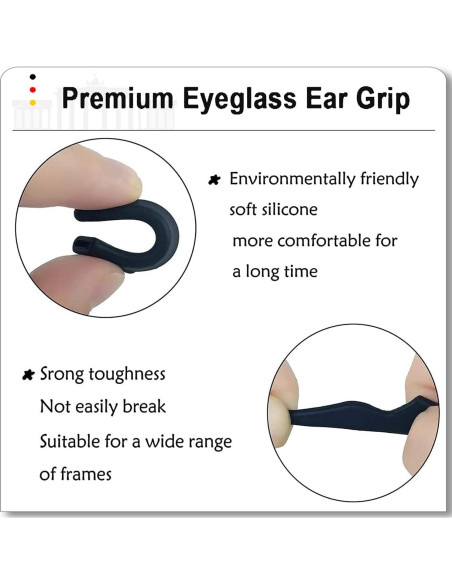 Agarraderas Antideslizantes MOLDERP para Gafas - Silicona Agarraderas Antideslizantes MOLDERP para Gafas - Silicona