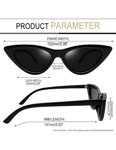 Gafas de sol cat eye Joopin UV400 polarizadas para mujeres
