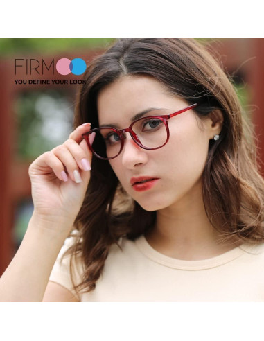 Gafas de lectura Firmoo rojas 2.0 con protección luz azul