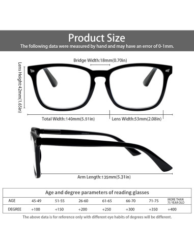 Gafas de Lectura VIDEBLA con Bloqueo de Luz Azul - 5 Colores