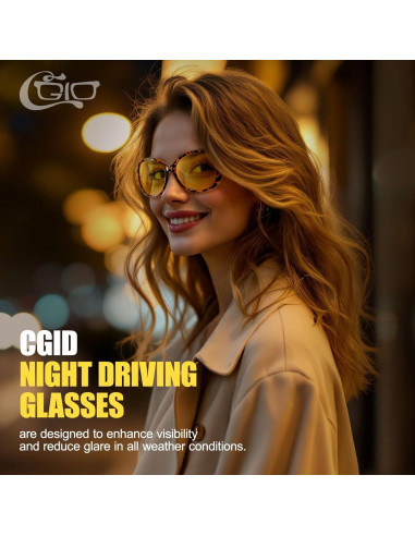 Gafas de visión nocturna CGID para mujeres UV400 polarizadas