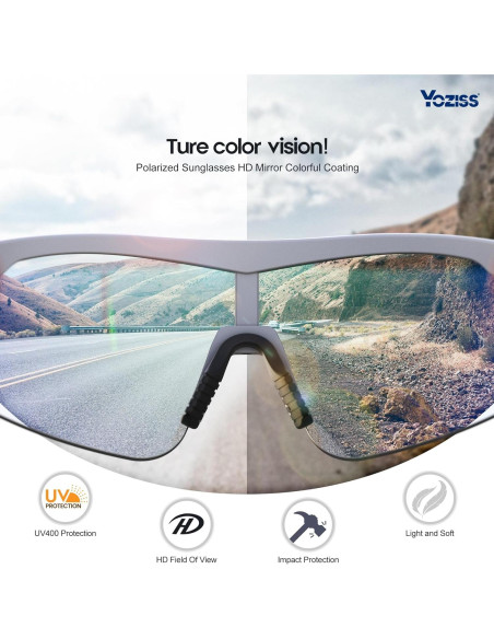 Gafas de Ciclismo Polarizadas YOZISS Cg9025w-g UV400 Gafas de Ciclismo Polarizadas YOZISS Cg9025w-g UV400