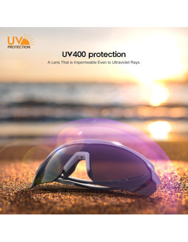 Gafas de Ciclismo Polarizadas YOZISS Cg9025w-g UV400