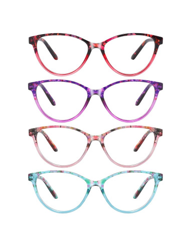 Gafas de Lectura Przene 4 Paquetes Anti Luz Azul 2.75x