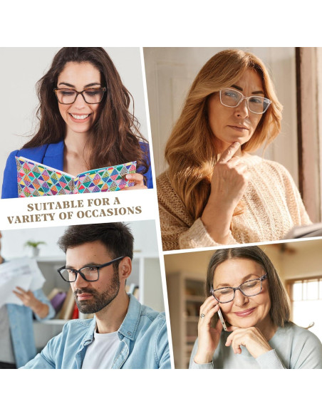 Gafas de Lectura Przene 4 Paquetes Anti Luz Azul 1.0x Gafas de Lectura Przene 4 Paquetes Anti Luz Azul 1.0x