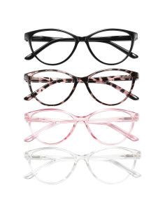 Gafas de Lectura Przene 4 Paquetes Anti Luz Azul 1.0x