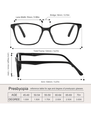 Gafas de Lectura Przene 4 Paquetes Anti Luz Azul 2.5x