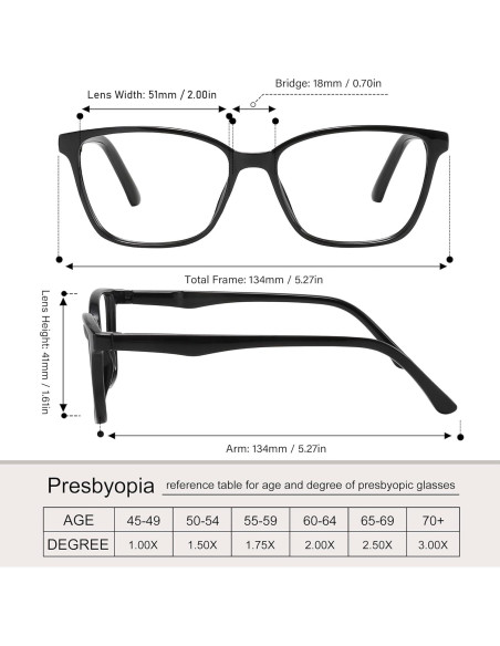 Gafas de Lectura Przene 4 Paquetes Anti Luz Azul 2.5x Gafas de Lectura Przene 4 Paquetes Anti Luz Azul 2.5x