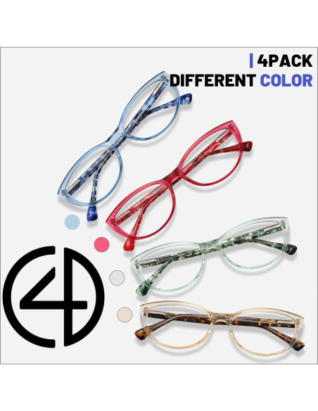 Gafas de Lectura Przene 4 Paquetes con Bloqueo Luz Azul Gafas de Lectura Przene 4 Paquetes con Bloqueo Luz Azul