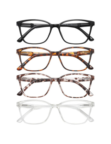 Gafas de Lectura Przene 4 Paquetes Anti Luz Azul Unisex