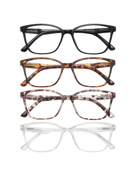 Gafas de Lectura Przene 4 Paquetes Anti Luz Azul Unisex Gafas de Lectura Przene 4 Paquetes Anti Luz Azul Unisex