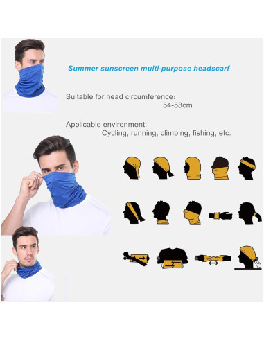 Gafas de Motocicleta LJDJ con Balaclava UV Azul