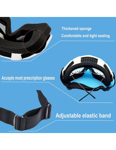 Gafas de Motocicleta LJDJ con Balaclava UV y Protección Gafas de Motocicleta LJDJ con Balaclava UV y Protección