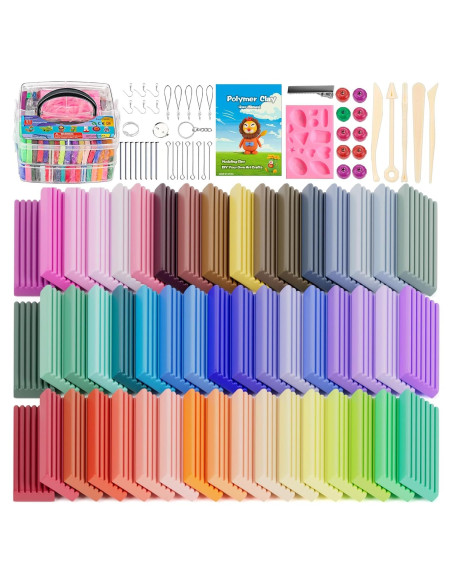 Kit de Arcilla Polimérica CiaraQ - 51 Colores, Horneable Kit de Arcilla Polimérica CiaraQ - 51 Colores, Horneable