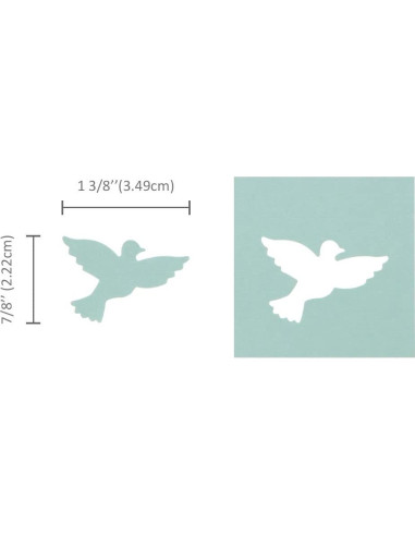 Troquel de Papel Bira Craft Paloma 2 - 3.49 x 2.22 cm