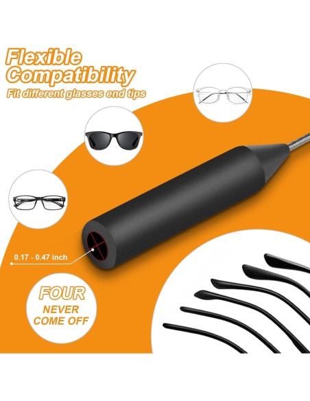 Correa Ajustable para Gafas - Silicona 40,6 cm - Paquete de 4 Correa Ajustable para Gafas - Silicona 40,6 cm - Paquete de 4
