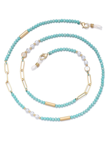 Cadena de Gafas para Mujeres Soporte con Perlas Cristal