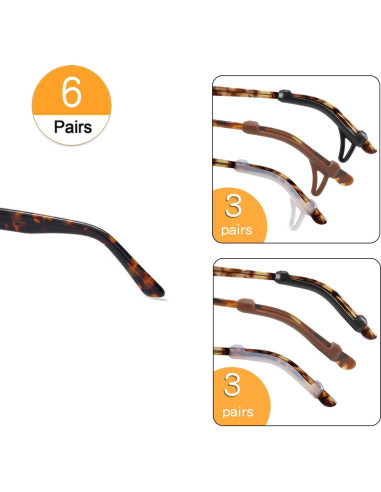 Cojín Antideslizante para Orejas de Gafas TOPOPTIC 3 Pares