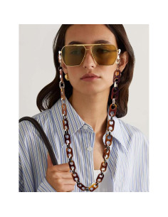 Cadena de Gafas Acrílico Marrón para Mujeres 2