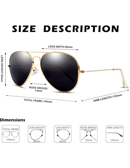 Gafas de sol Aviador Pro Acme UV400 para hombres y mujeres Gafas de sol Aviador Pro Acme UV400 para hombres y mujeres