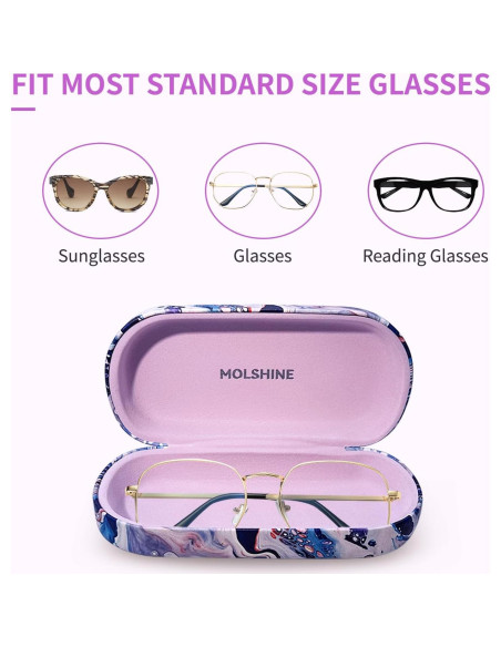 Molshine Funda Dura para Gafas de Sol Grande Ocean Molshine Funda Dura para Gafas de Sol Grande Ocean