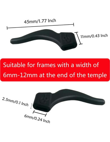 15 Pares Ganchos Antideslizantes para Gafas YINGFENG 5 Colores