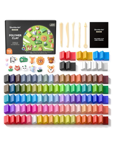 Kit de Arcilla Polimérica Shuttle Art 117 Piezas 95 Colores