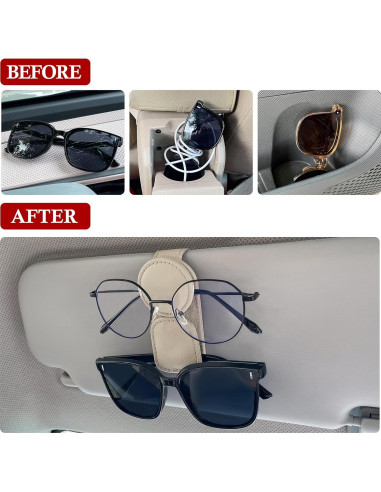 Soporte de Gafas KIWEN SH-001 Magnético para Coche Beige