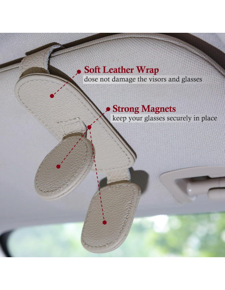 Soporte de Gafas KIWEN SH-001 Magnético para Coche Beige Soporte de Gafas KIWEN SH-001 Magnético para Coche Beige
