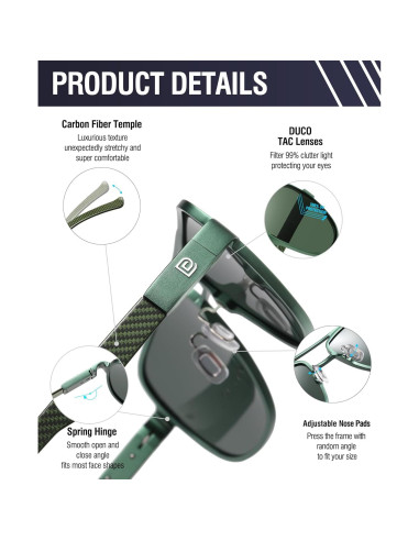 Gafas de sol aviador DUCO 3051 polarizadas UV protección