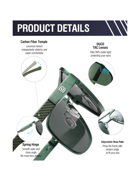 Gafas de sol aviador DUCO 3051 polarizadas UV protección Gafas de sol aviador DUCO 3051 polarizadas UV protección