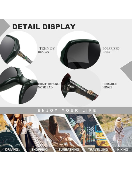 Gafas de sol HAOLOTA para mujeres - Diseño mariposa UV400 Gafas de sol HAOLOTA para mujeres - Diseño mariposa UV400