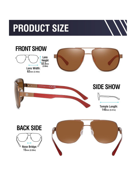 Gafas de sol aviador DUCO 3051 polarizadas UV protección Gafas de sol aviador DUCO 3051 polarizadas UV protección