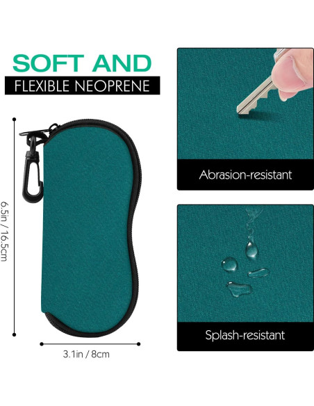 Funda de Gafas MoKo Neopreno Verde Ultra Ligera y Espaciosa Funda de Gafas MoKo Neopreno Verde Ultra Ligera y Espaciosa