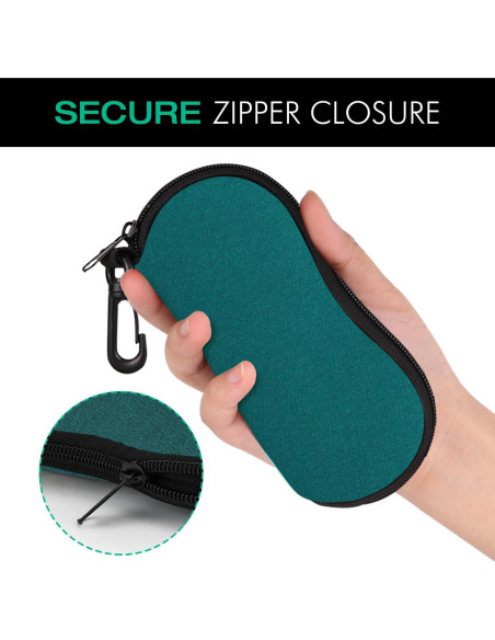 Funda de Gafas MoKo Neopreno Verde Ultra Ligera y Espaciosa Funda de Gafas MoKo Neopreno Verde Ultra Ligera y Espaciosa