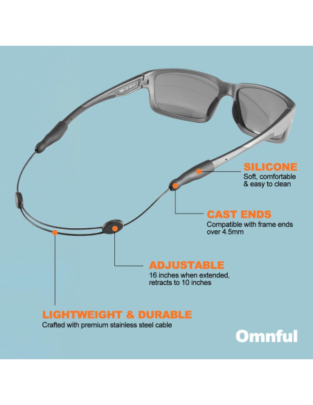 Correa Ajustable para Gafas Omnful 40.64 cm Marrón Correa Ajustable para Gafas Omnful 40.64 cm Marrón