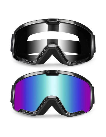 Gafas de Motocross Abtong 2-Pack UV400 Anti-Niebla Gafas de Motocross Abtong 2-Pack UV400 Anti-Niebla
