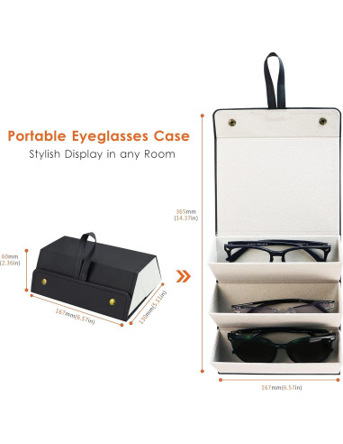 Estuche Duro LifeArt para Gafas de Sol y Ópticas Negro