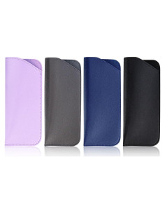 Funda de Gafas de Cuero PU Yuntop 4 Piezas 17.8x7.6 cm