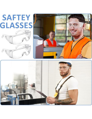 Gafas de Seguridad Queekay 30 Pares Anti Rayones y Polvo