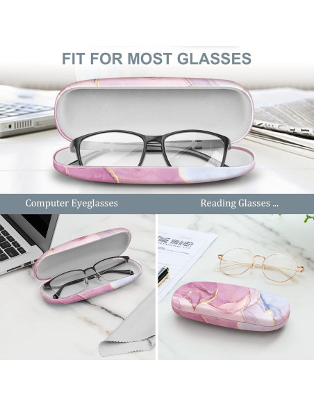 Funda Dura para Gafas Fintie con Paño de Limpieza Funda Dura para Gafas Fintie con Paño de Limpieza