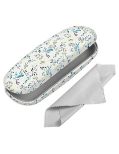 Funda Dura para Gafas Fintie con Paño de Limpieza Azul