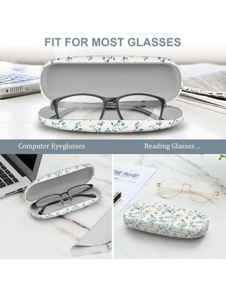 Funda Dura para Gafas Fintie con Paño de Limpieza Azul Funda Dura para Gafas Fintie con Paño de Limpieza Azul