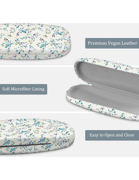 Funda Dura para Gafas Fintie con Paño de Limpieza Azul Funda Dura para Gafas Fintie con Paño de Limpieza Azul